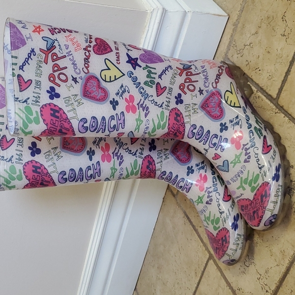 Coach Poppy Rubber Rain Boots